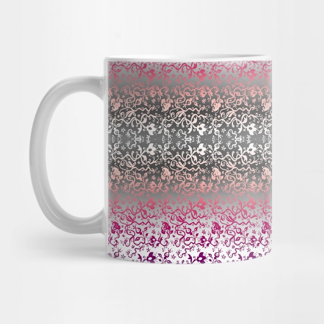 Pink and Gray Floral Pattern by saradaboru